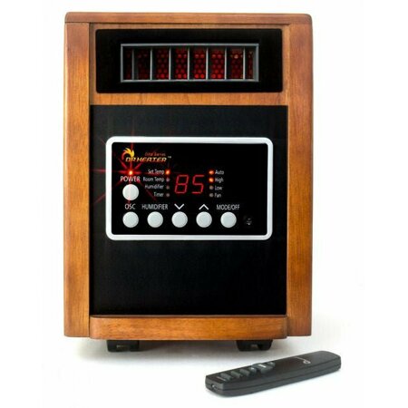 DR INFRARED HEATER Advanced Dual Heating System with Humidifier and Oscillation Fan and Remote Control, 1500W DR-998